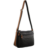 Milleni Nappa Leather Multi-Pocket Crossbody Bag
