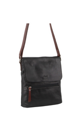 Milleni Nappa Leather Crossbody Bag with Flap
