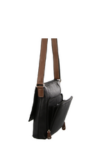 Milleni Nappa Leather Crossbody Bag with Flap