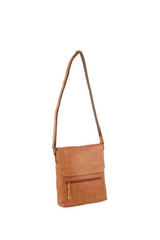 Milleni Nappa Leather Crossbody Bag with Flap