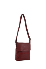 Milleni Nappa Leather Crossbody Bag with Flap