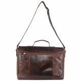 Pierre Cardin Leather Laptop Messenger Bag