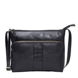 Baron Embossed Heritage Leather Crossbody Bag