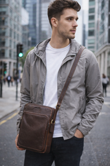 Pierre Cardin Rustic Leather Cross- Body Bags