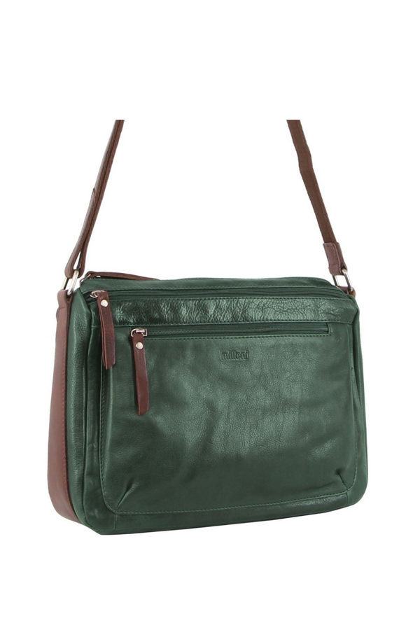 Nappa Leather Multi-Pocket Crossbody Bag