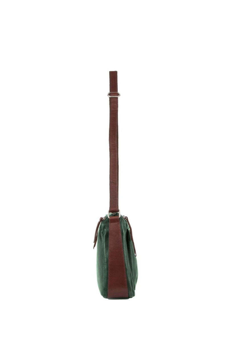 Nappa Leather Multi-Pocket Crossbody Bag