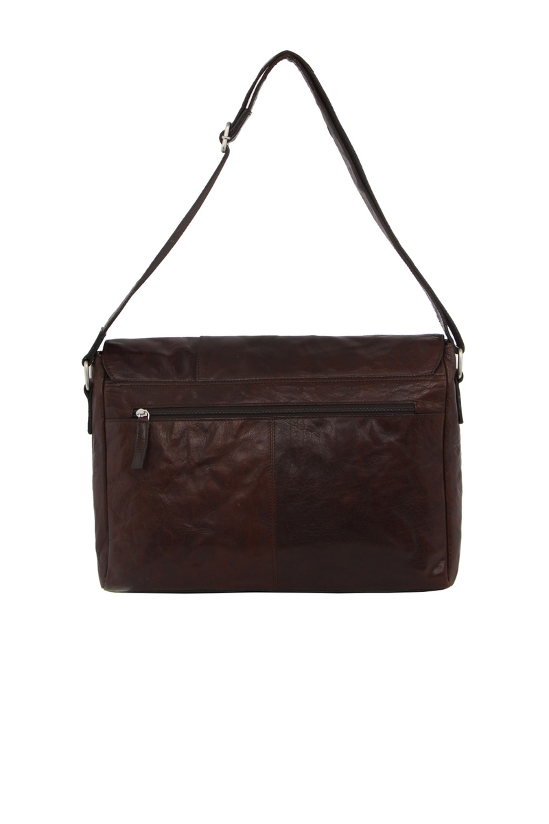Rustic Leather Messenger Bag
