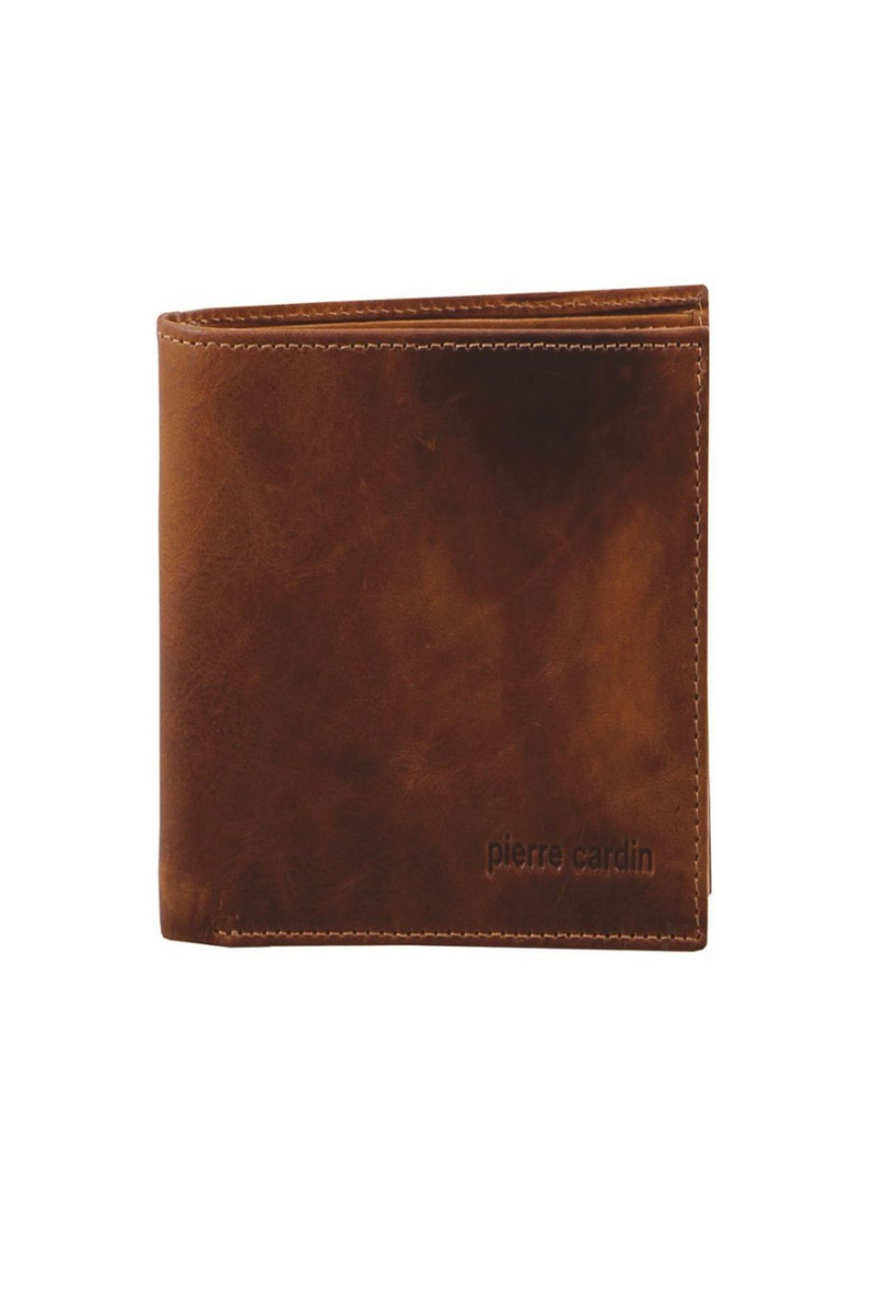 Rustic Leather Tri-Fold Men's Wallet