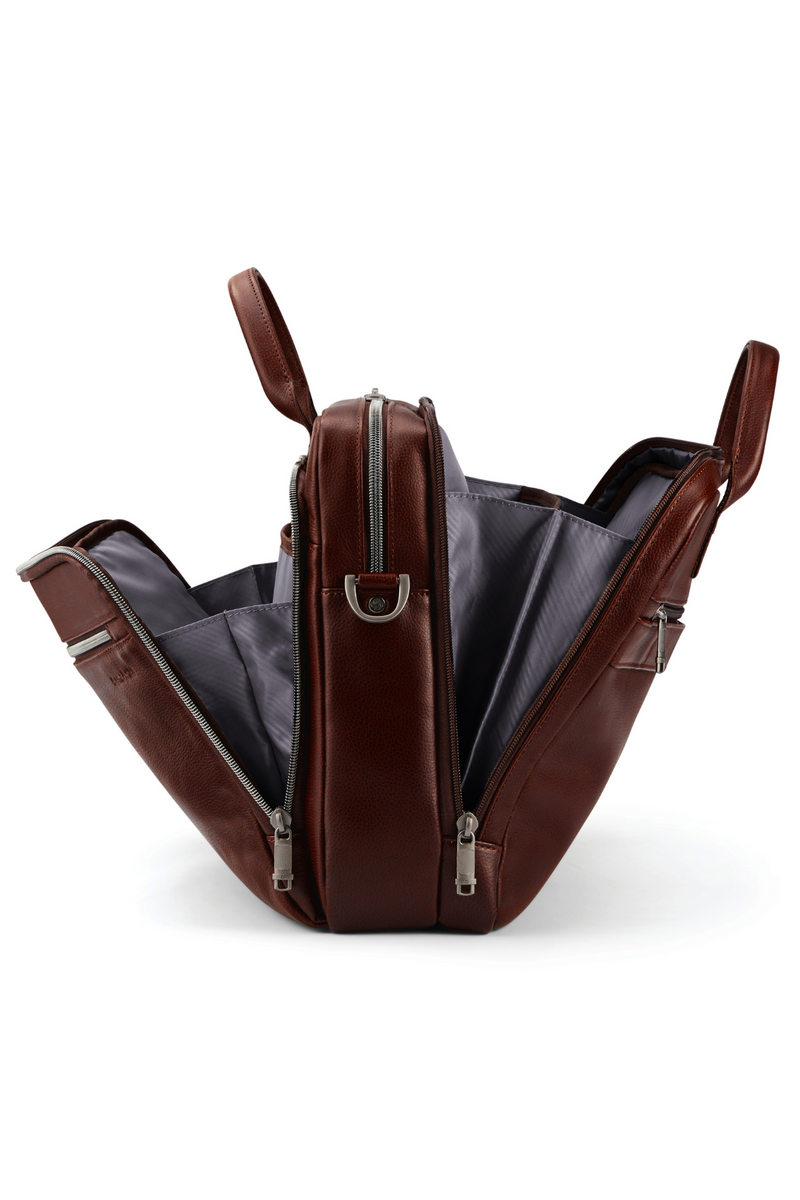 Samsonite classic leather toploader briefcase best sale