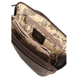 Baron Embossed Heritage Collection Large Leather Bucket Bag