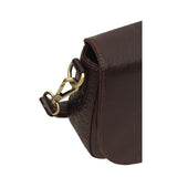 Baron Embossed Heritage Collection Leather Crossbody Bag