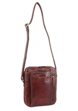 Rustic Leather Cross- Body Bag