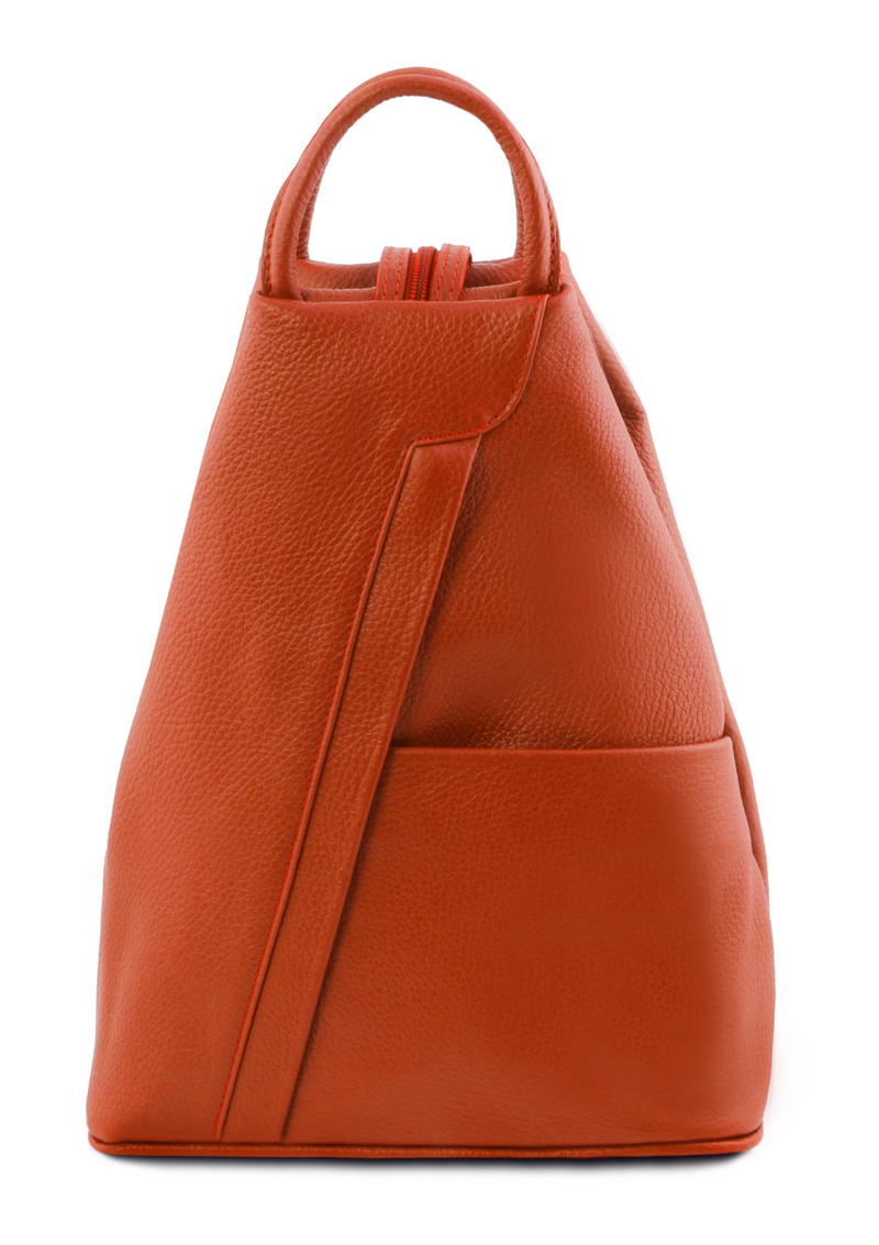 Shanghai Backpack- Hammered leather