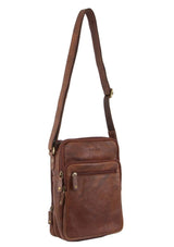 Rustic Leather Cross-Body Bag